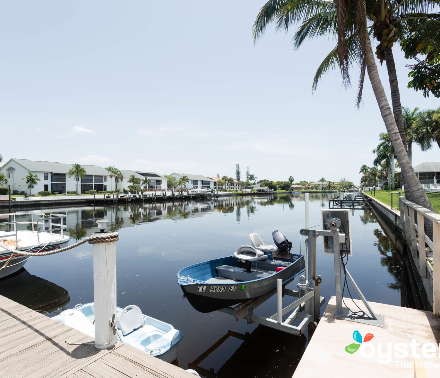 Hideaway Hotel - canal view with small boat