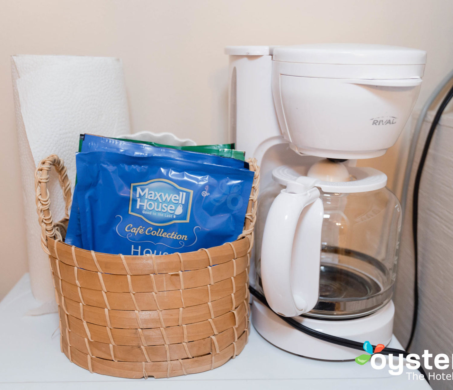 Hideaway Hotel - coffee maker and coffee packets